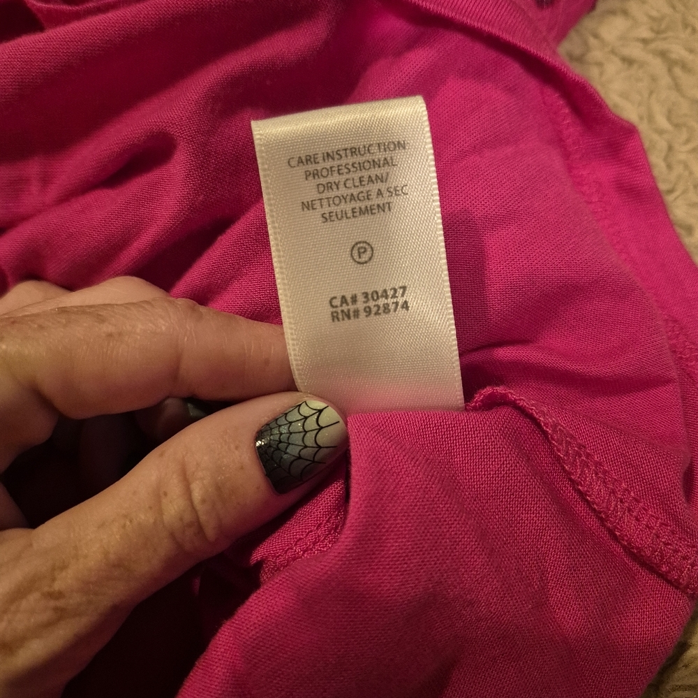 Ella Moss Bright Pink Metallic Shift Dress M - Picture 13 of 15
